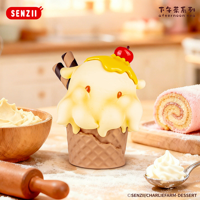 【預售】SENZII千記商行【现货】查理农场下午茶系列手办盲盒摆件玩具礼物 随心贴贴纸行李贴 唧徽章包包挂件