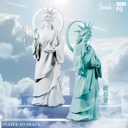 【預售】SENZII千記商行·BANFO萬佛系列 和平女神像(STATUE OF PEACE) 石膏白+松石青套裝【五週年慶全場優惠10%】
